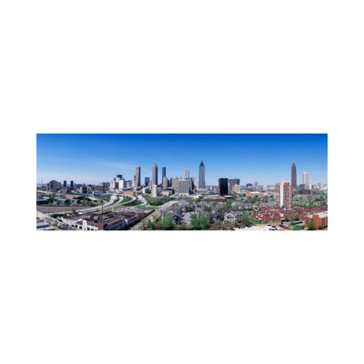 USA, Georgia, Atlanta, Skyline - Wrapped Canvas Panoramic Print