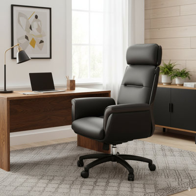 Eureka Silicone Leather Executive Chair with Headrest