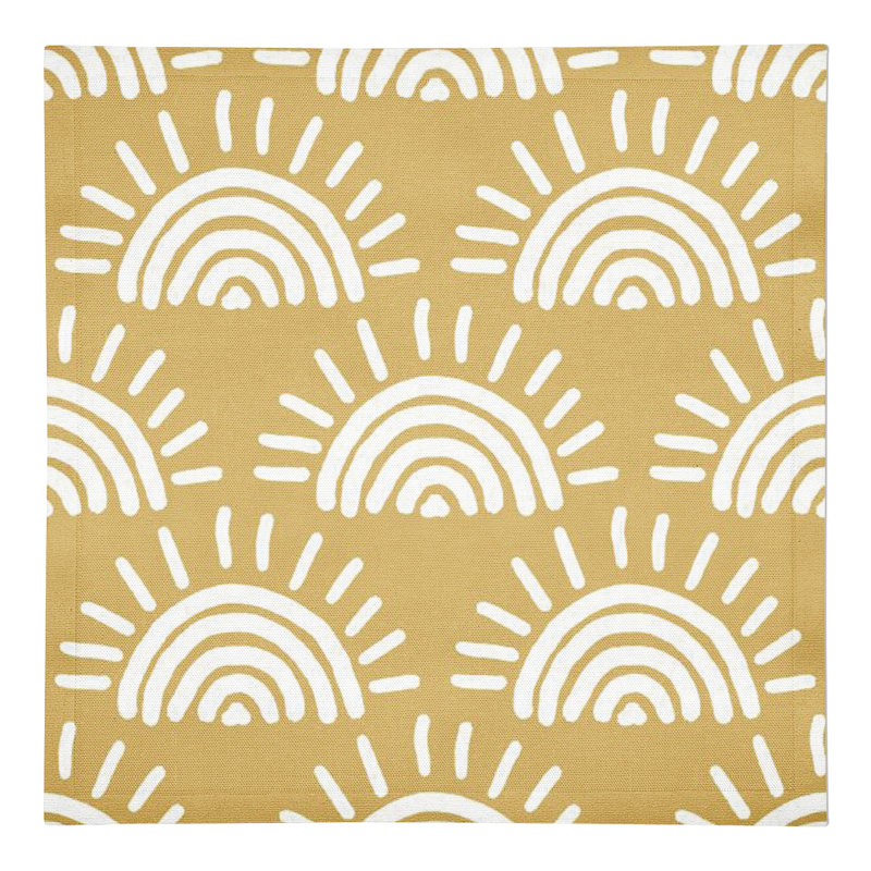 No Pattern Rectangle Napkin, Yellow