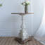 Table d'appoint ronde antique blanc, campagne française-1853941205