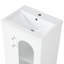 Meuble-lavabo moderne avec lavabo, meuble-lavabo avec tablette à deux niveaux, tablette réglable