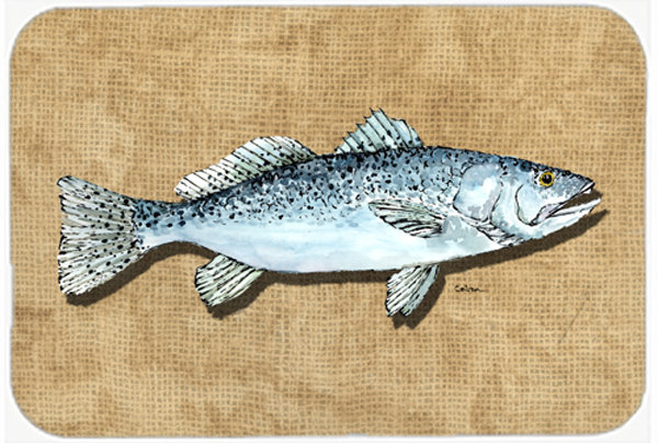 Caroline's Treasures Speckled Trout Glass Cutting Board