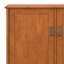 Buffet en bois franc massif Mid-Century à 4 portes avec tablettes réglables Draper
