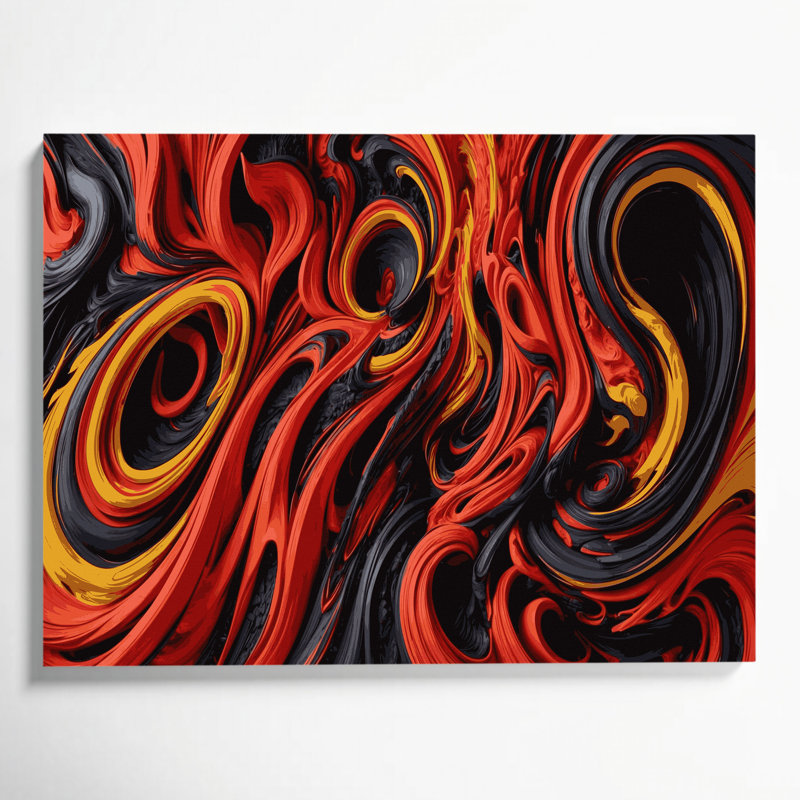 Art mural sur toile Biomorphic Abstraction 84, H 12 po x l 18 po