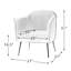 Fauteuil demi-tonneau en velours capitonné Ratzlaff-380475275