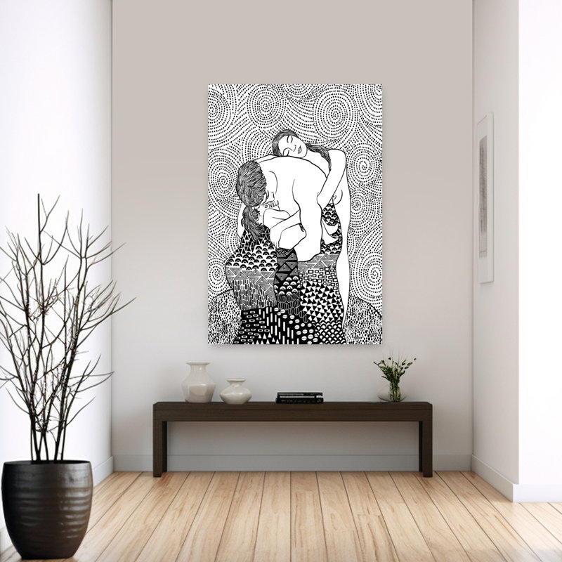 Ethereal Embrace Abstract Contemporary Modern Wall Art Print, 152.4cm H x 101.6cm W