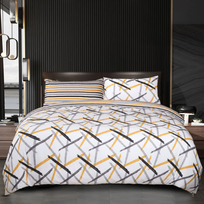 Microfiber Flora Reversible Duvet Cover with Pillowcases