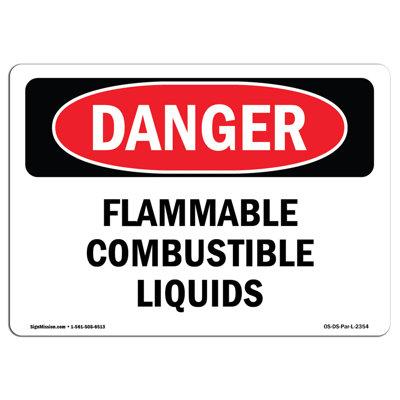 Flammable Combustible Liquids Sign