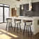 Drees Swivel Upholstered Counter & Bar Stool with Wood Backrest