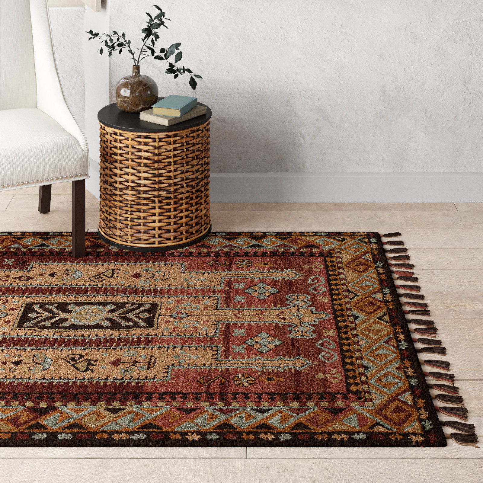 Valeta Handmade Wool Rug, Rectangle 7'6" x 9'6"