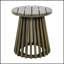 Table d'appoint extérieure en bois d'acacia durable, table basse ronde de patio pour la cour et le balcon-292814600