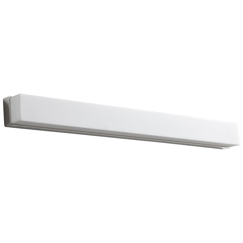 Barre d'éclairage de salle de bain à 1 lumière DEL Garvie, Nickel poli