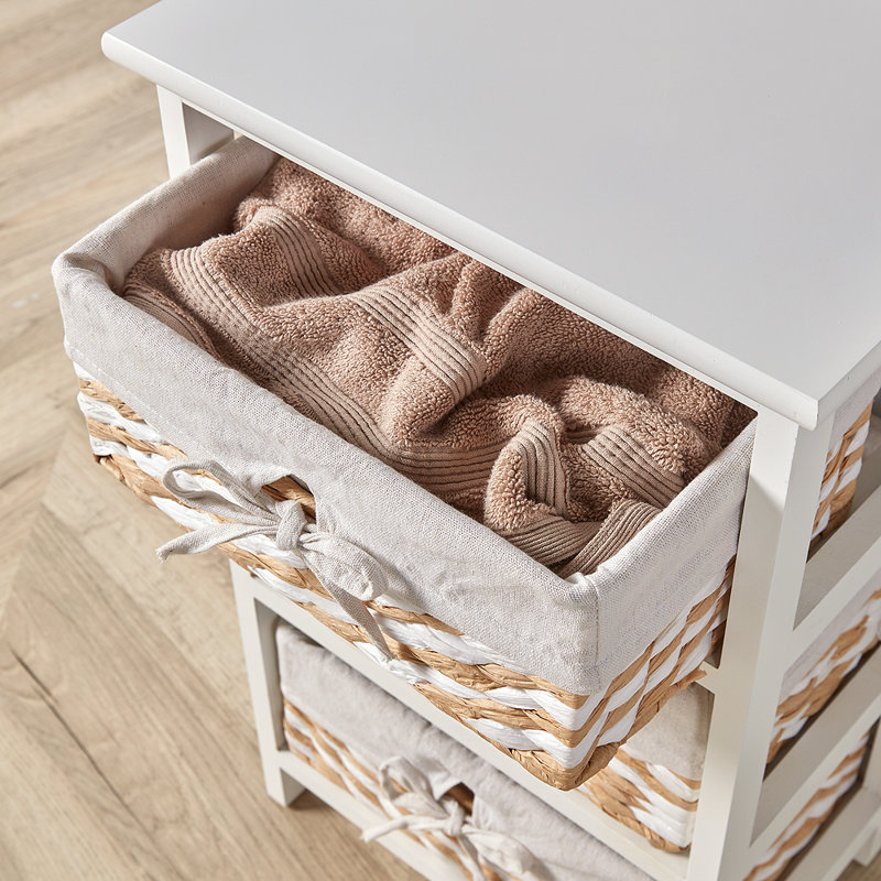 Cervantes Fully Assembled 3 Basket Drawer Chest