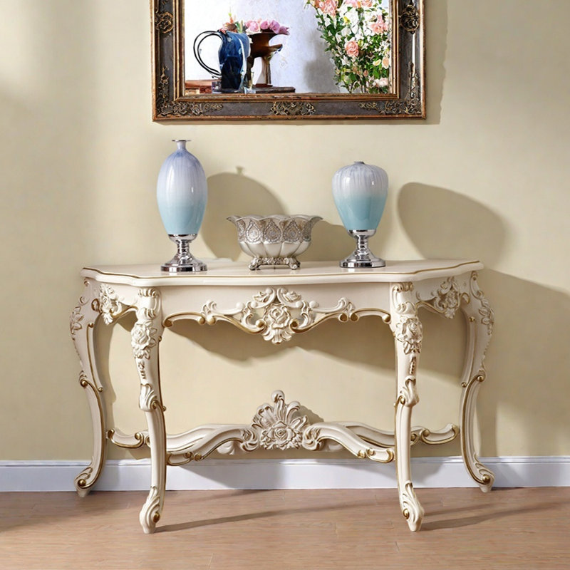 Console American, H 31,5 po x l 47,2 po x P 13,8 po, Ivoire blanc