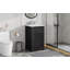 Meuble-lavabo de 20 po avec lavabo, armoire de salle de bain avec porte à fermeture douce, support de rangement et tablette réglable-1752427325