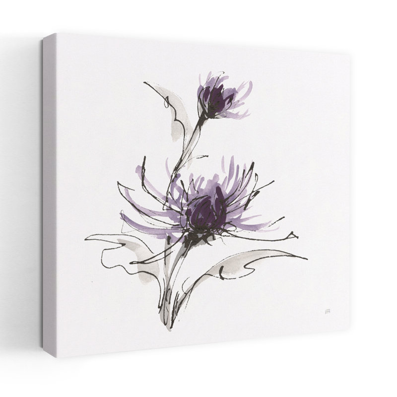 «Midnight Mum III», art contemporain de fleurs de chrysanthème, H 18 po x l 18 po