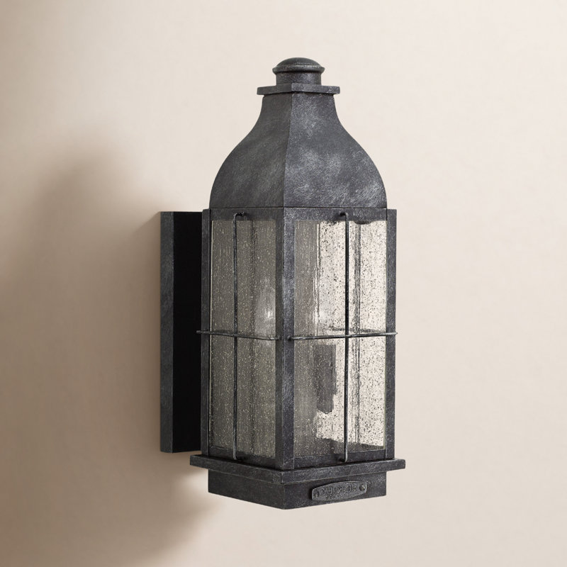 Lanterne murale d'extérieur 2 lumières Bingham, Pierre grise, Pas d'ampoule