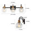 3 - Light Dimmable Brass Armed Sconce