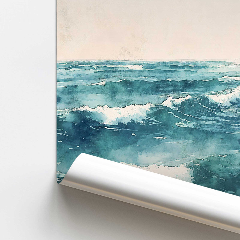 Waves and Palms Drift, H 12 po x l 16 po