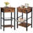 Table de chevet 1 tiroir en acier brun