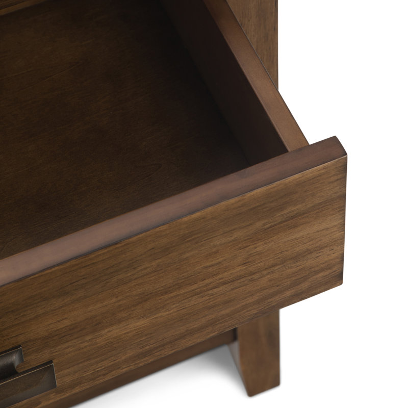 Table de chevet transitionnelle 24 po Hollis, Brun rustique