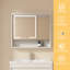 Armoire de rangement de salle de bain avec miroir à DEL et miroir de meuble-lavabo avec éclairage à DEL 32 po x H 28 po-472151782