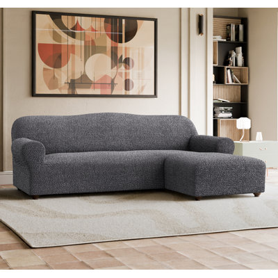 Housse extensible pour canapé modulaire - Style italien et qualité supérieure - Collection CottonRich (méridienne droite)