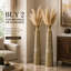 Ensemble de 2 grands vases en métal au fini noir mat pour un décor moderne-129593988-129593989