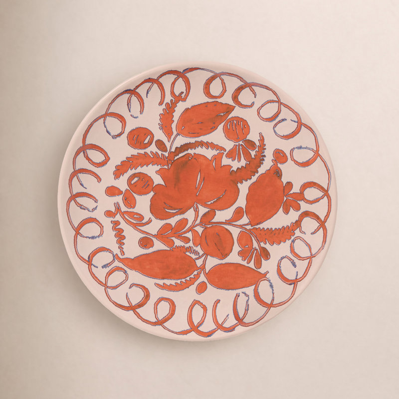 Amalfi Dessert Plate - Mustard - 9.1", Pink