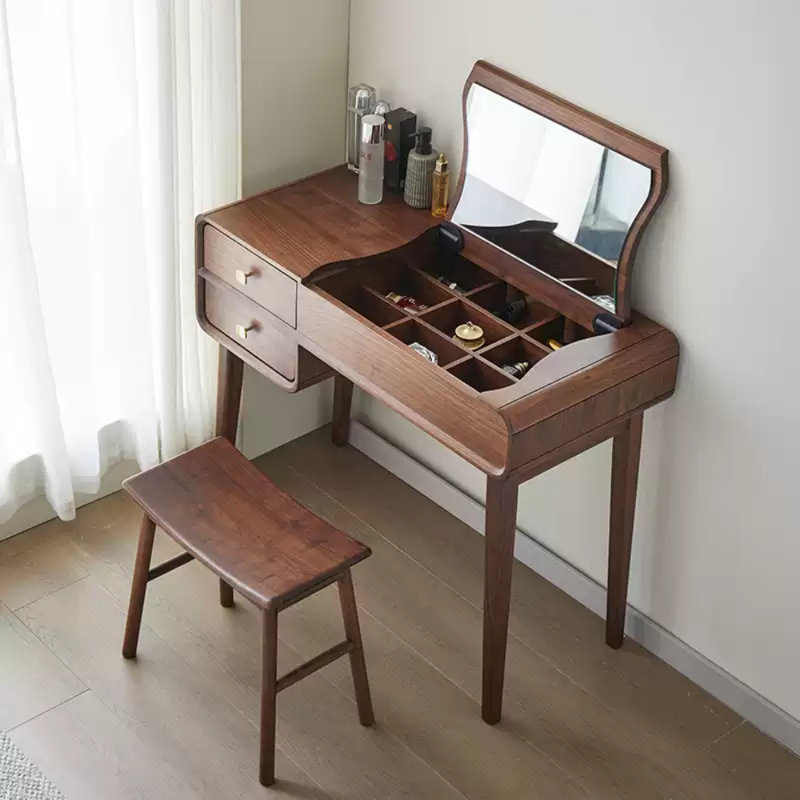 Commode rétro en noyer noir