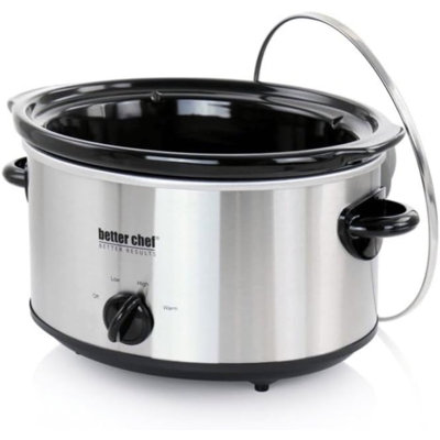 Mijoteuse ovale 4 pintes avec cuve en grès amovible Better Chef Better Steel