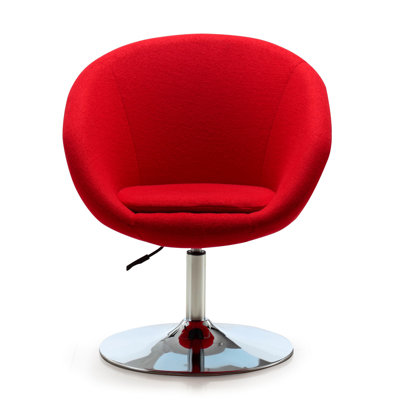 Helmuth Upholstered Swivel Barrel Chair