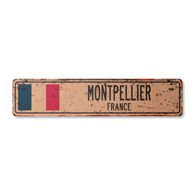 Enseigne de rue en plastique robuste de style montréalais 4 po x 18 po