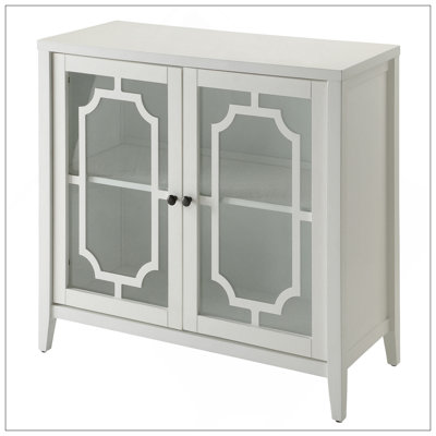 Console blanche avec 2 portes