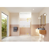 Stellar 58 in. x 78 in. Fully Frameless 3 Panel Inline Hinge Shower Door
