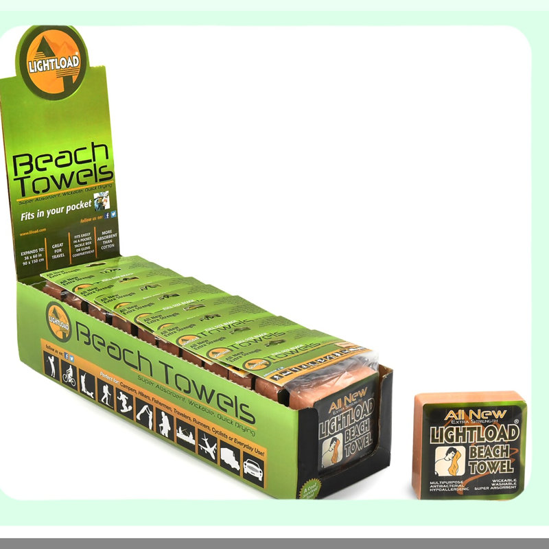 QuickDry Beach Towel: Ultra-Absorbent, Compact, Durable, 12-Pack, 36x60, Perfect for Travel & Outdoor Adventures