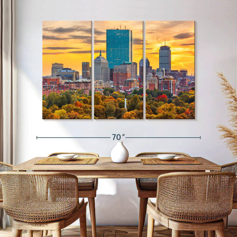 Nicci Boston, coucher de soleil d'automne, H 42 po x l 65 po