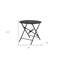 Table bistro pliante 30 po en aluminium noir avec trou pour parasol