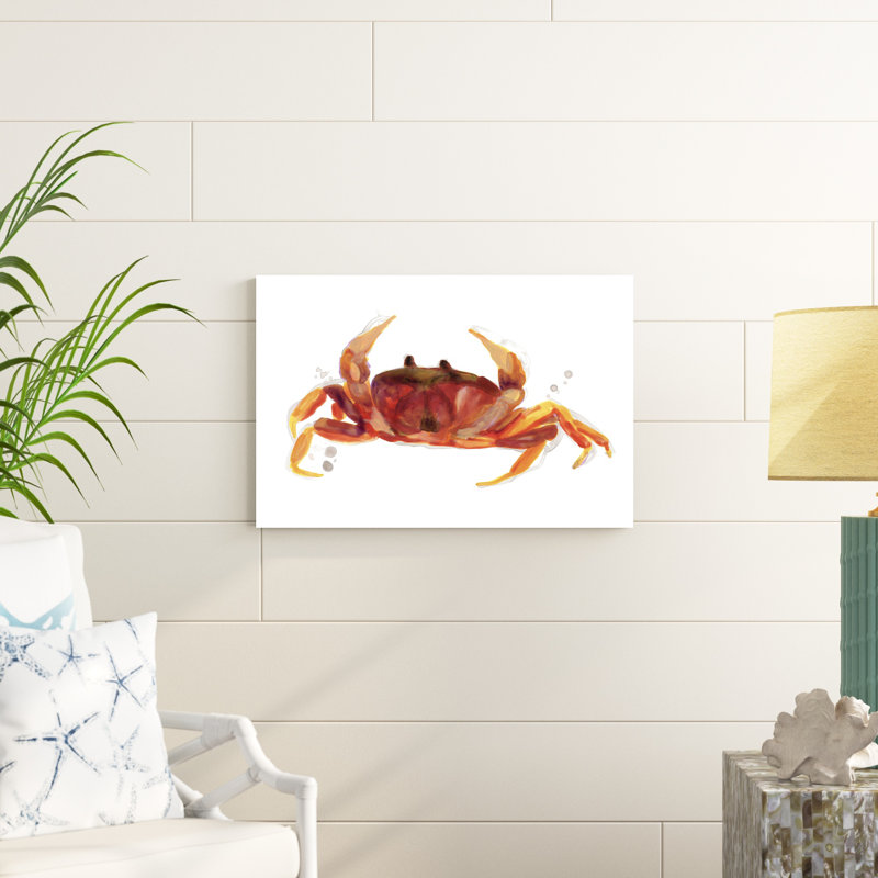 «Crab Cameo III» par June Erica Vess - peinture sur toile tendue, H 20 po x l 30 po