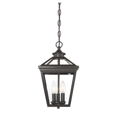 Lanterne suspendue d'extérieur 3 lumières Savoy House Ellijay en bronze anglais