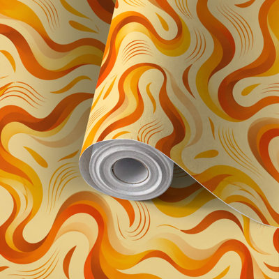 Papier de contact à peler et coller avec papier auto-adhésif et amovible rétro des années 70 de style Mid-Century, moderne, 24 po x 118 po (60 x 300 cm)