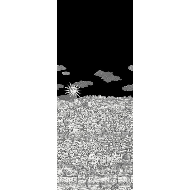 Fornasetti Senza Tempo II Wallpaper Roll, Charcoal