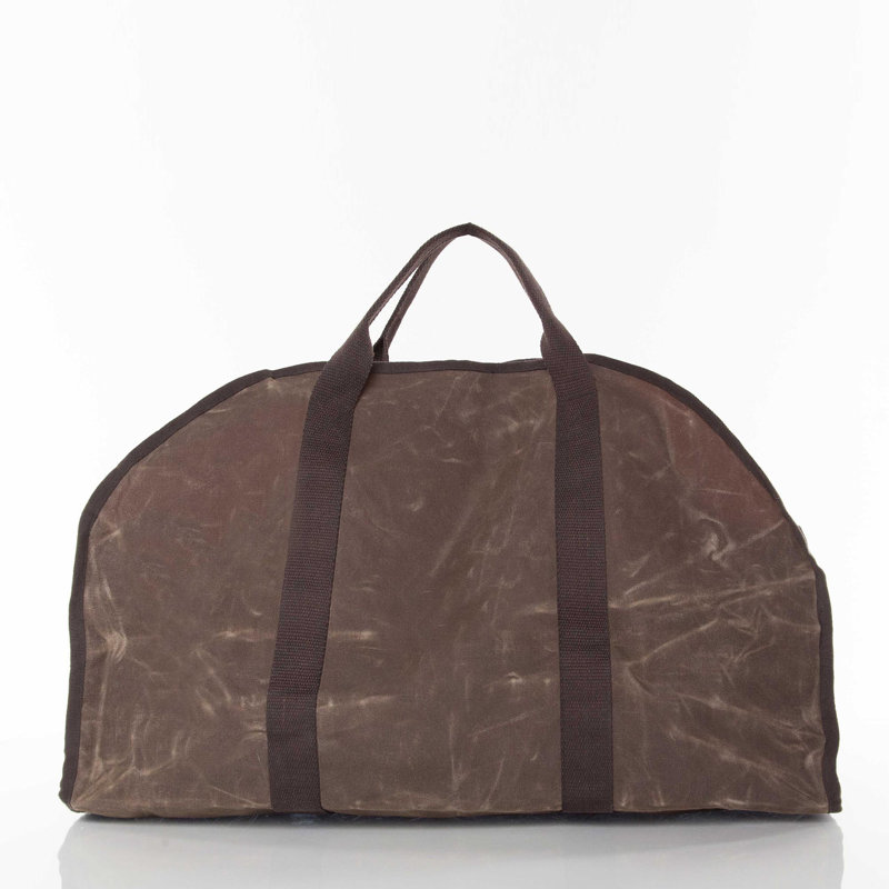 Porte-bûches ciré, Olive