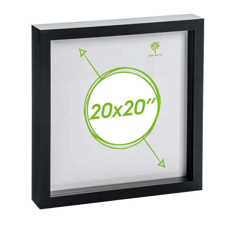 Nicola Spring - 3D Box Photo Frame, Black, 50.8cm H x 50.8cm W x 3.5cm D