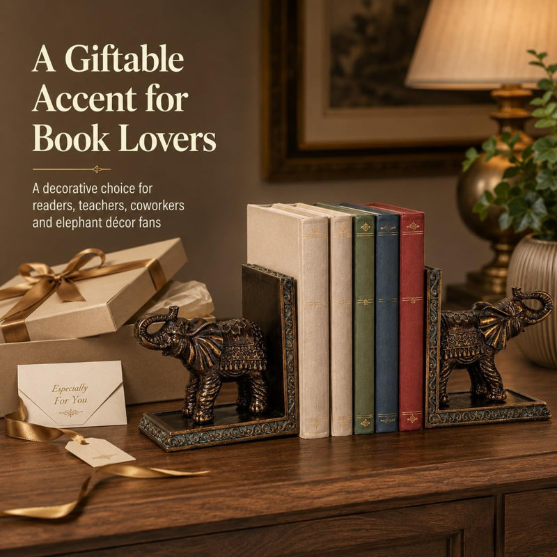 Vintage Resin Book Ends Decorative