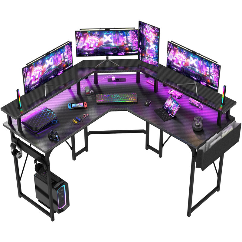 Metal Base Computer Desk, Black