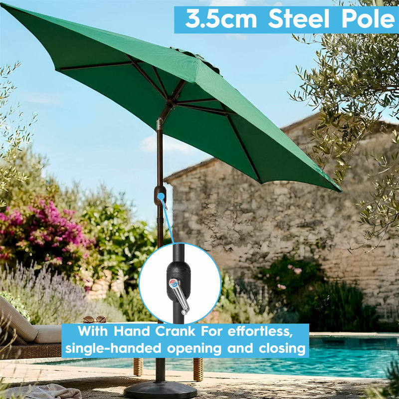 230cm Tilt Cantilever Parasol, Green