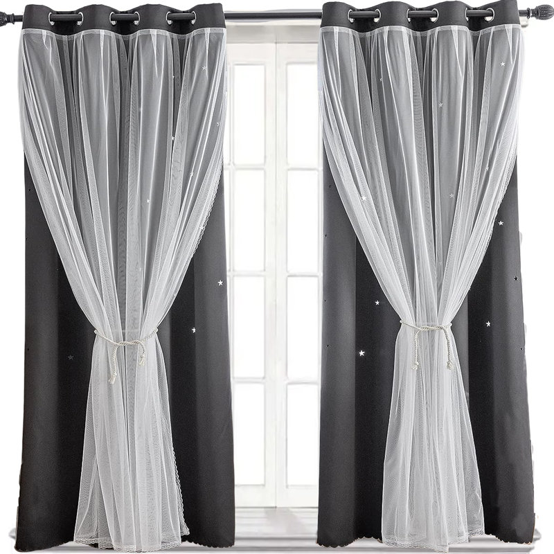 Semi Sheer Curtain Pair, Beige