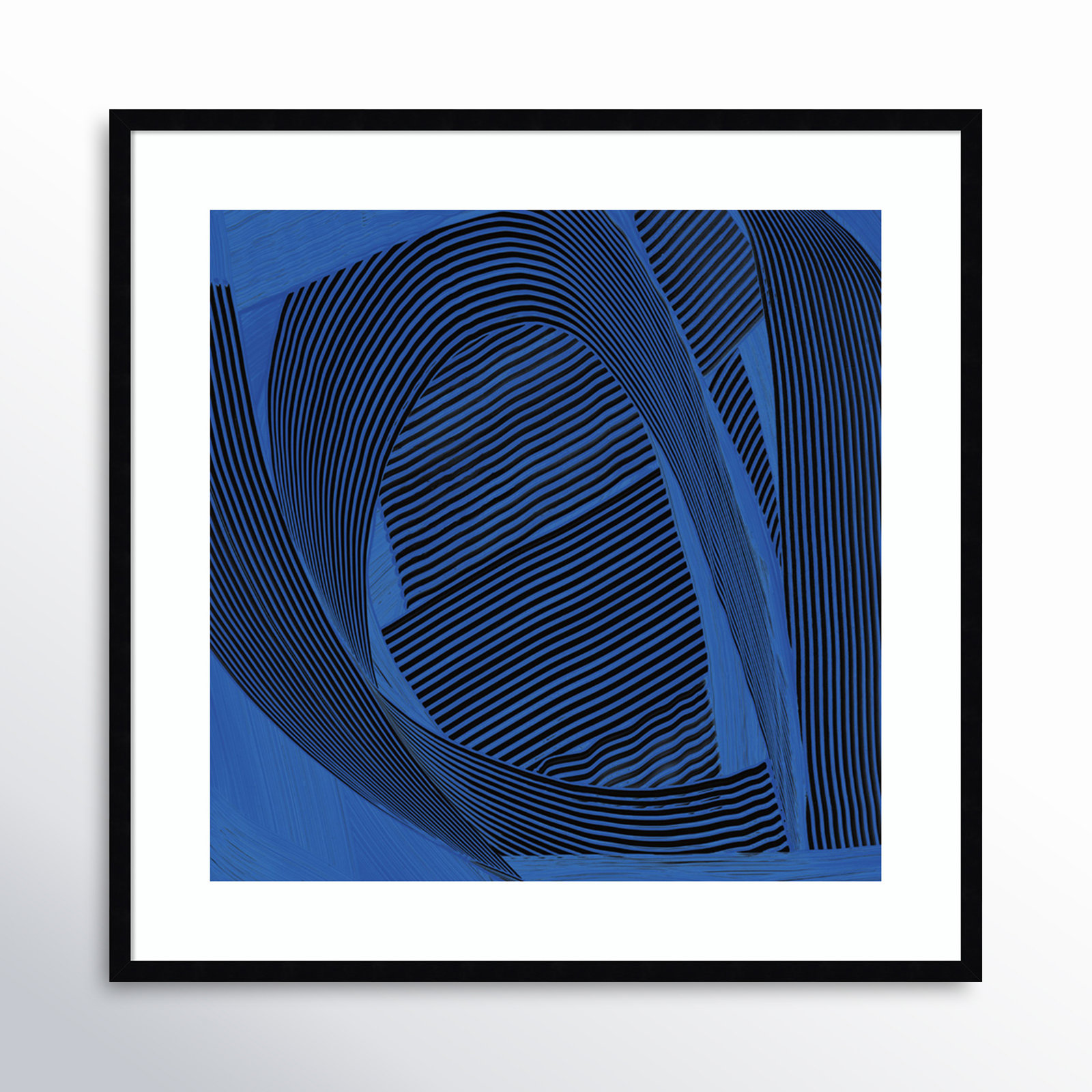 Weaving I by Mike Schick, Black Framed Paper, 33.12" H x 33.12" W x 0.88" D