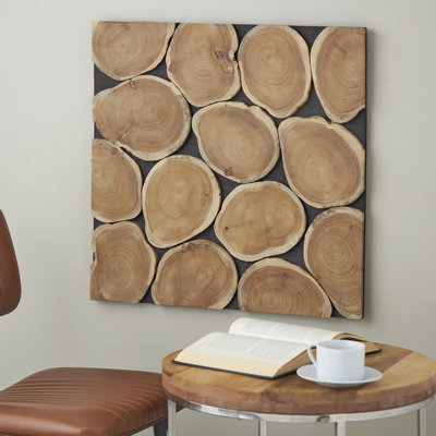 Handmade Rustic Abstract Wall Decor on Wood